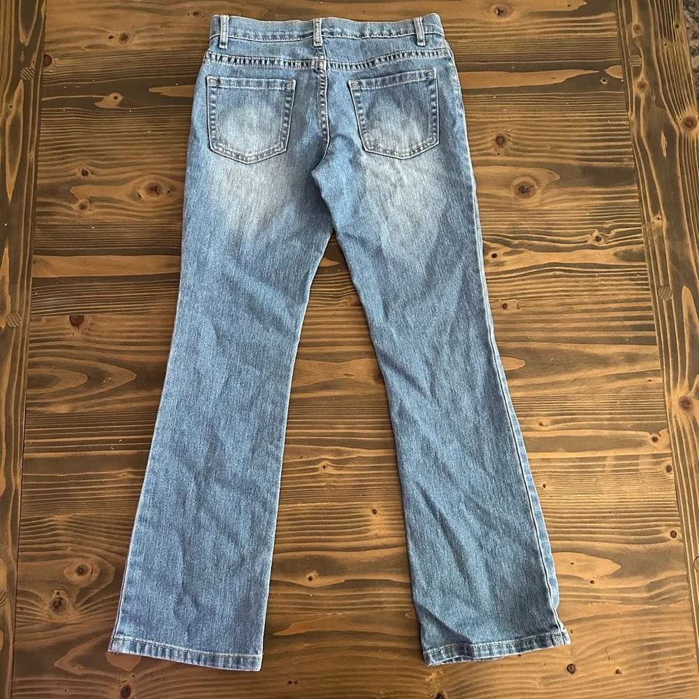 The Children's Place Girls Bootcut Jeans Size 10 Blue Denim Y2K